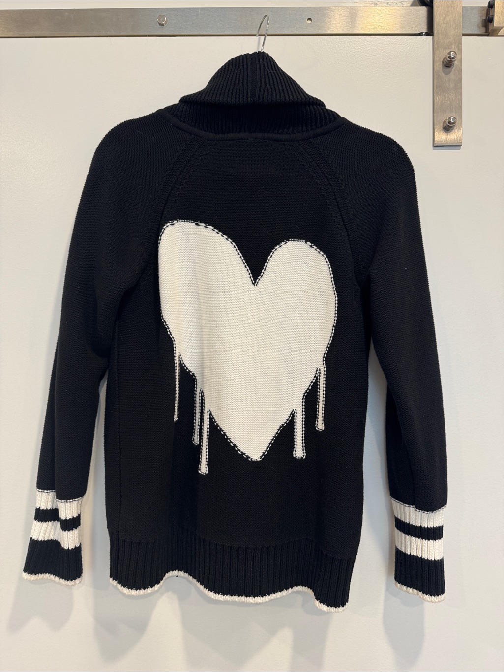 Kerri Rosenthal Cardigan Drippy Heart Shawl Cardi Xs